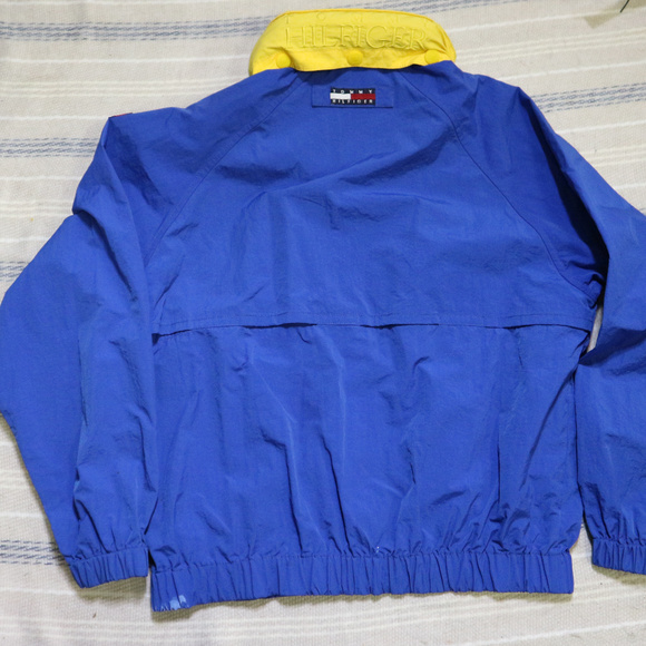 VTG TOMMY HILFIGER Hidden Hood Vented Zip Jacket Sz Small US Men - Picture 4 of 8